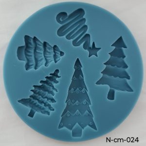 Molde de Silicona 5 Arboles Navideños 1p - N-CM-024